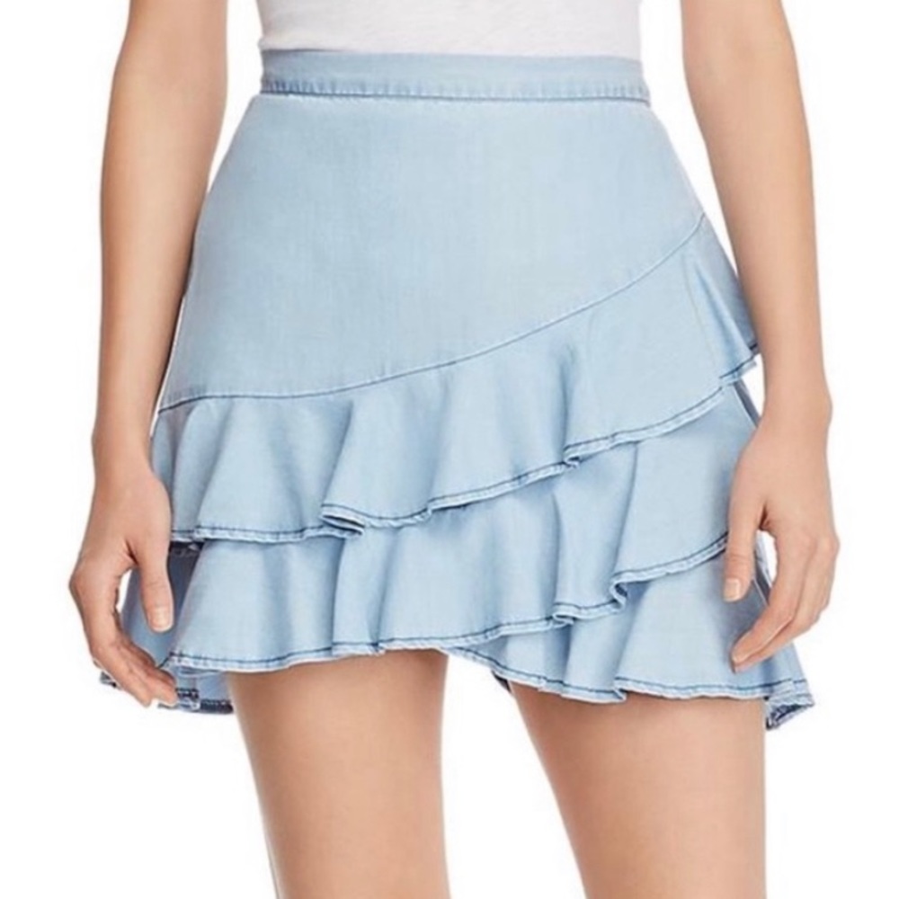 SOLD‼️BB Dakota Chambray ruffle skirt- NWOT